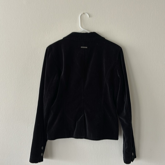 DKNY Black Velour Cropped Jacket - Picture 5 of 7